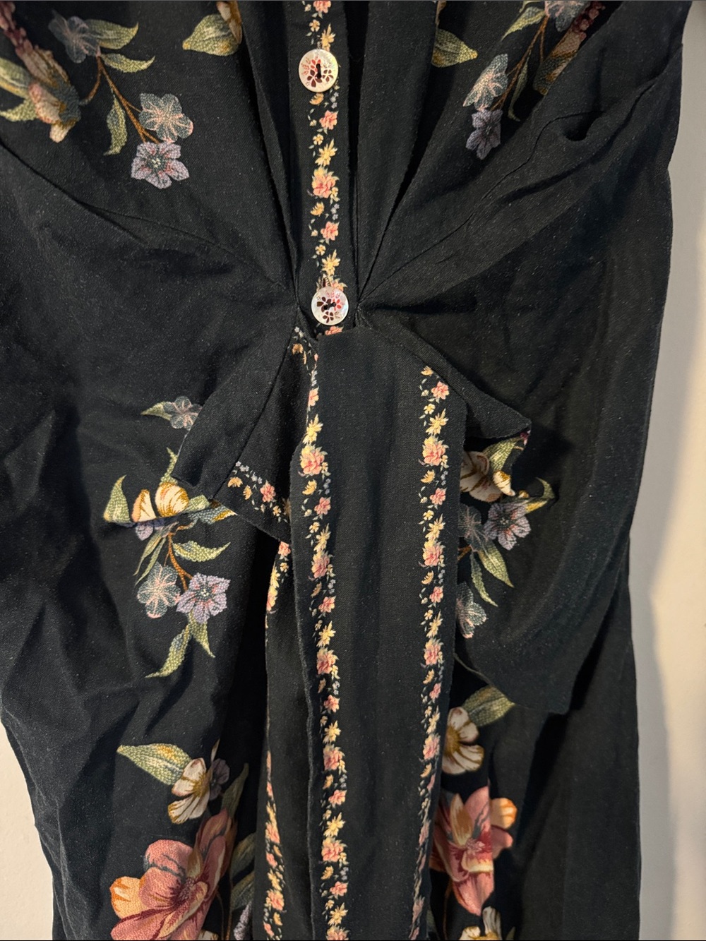 FARM Rio Maira Floral Belted Midi Shirtdress, Size Small, &320 - Picture 8 of 13